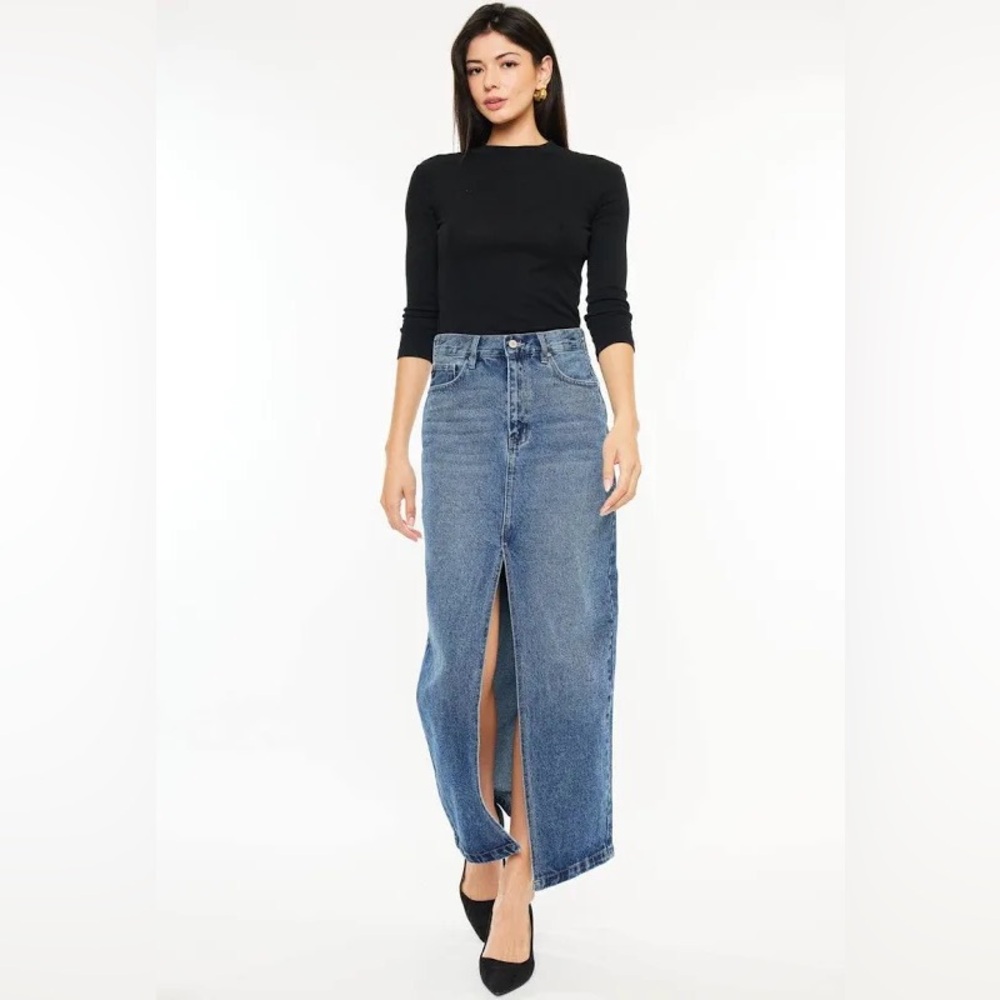 Denim Maxi Skirt